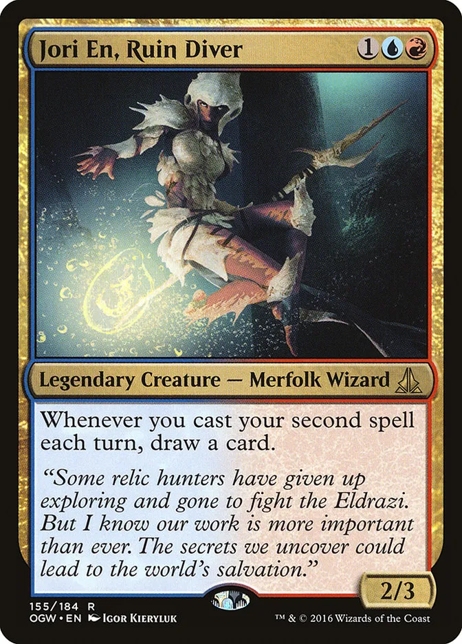 2016 Oath of the Gatewatch Jori En, Ruin Diver #155 rare card image