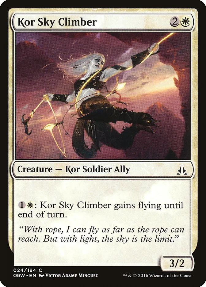 2016 Oath of the Gatewatch Kor Sky Climber common #24 common card image