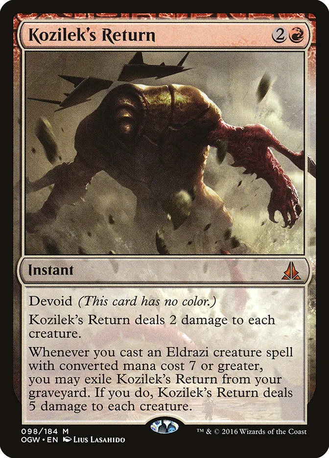 2016 Oath of the Gatewatch Kozilek's Return mythic #98 mythic card image