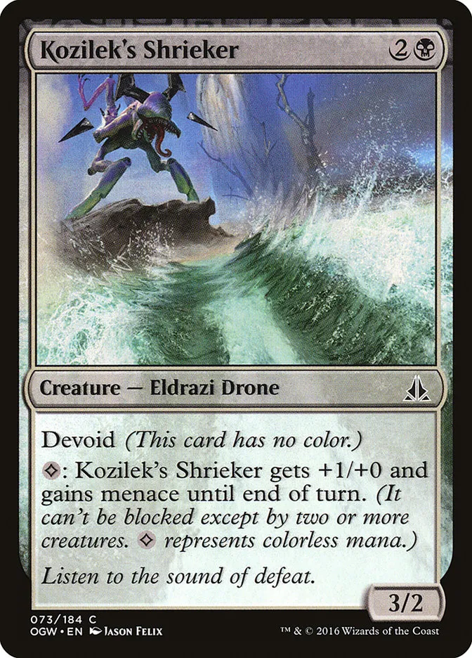 2016 Oath of the Gatewatch Kozilek's Shrieker common #73 common card image