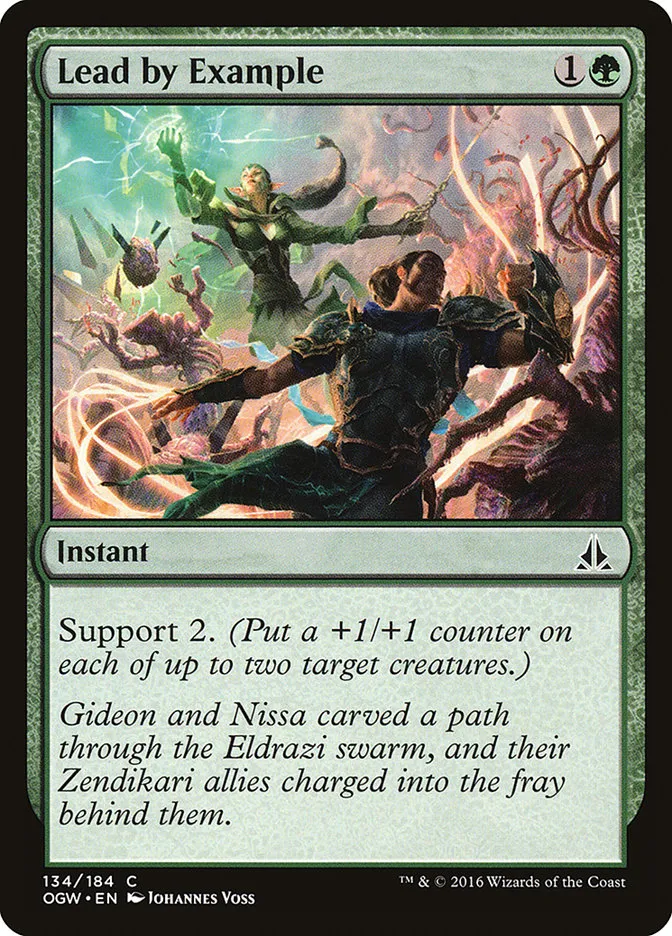 2016 Oath of the Gatewatch Lead by Example #134 common card image