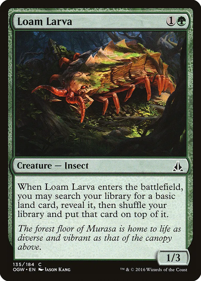 2016 Oath of the Gatewatch Loam Larva #135 common card image
