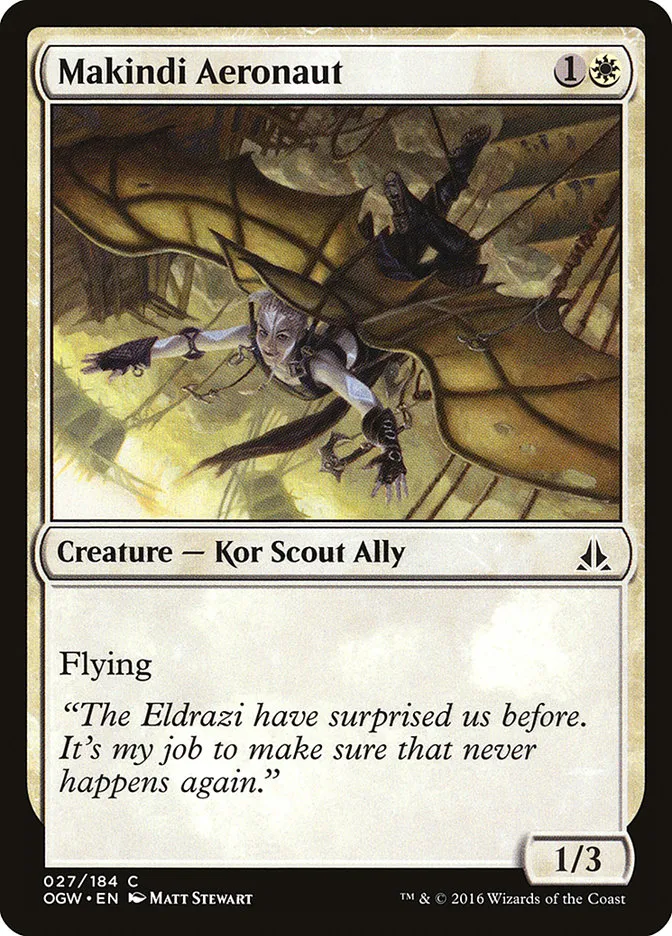 2016 Oath of the Gatewatch Makindi Aeronaut common #27 common card image