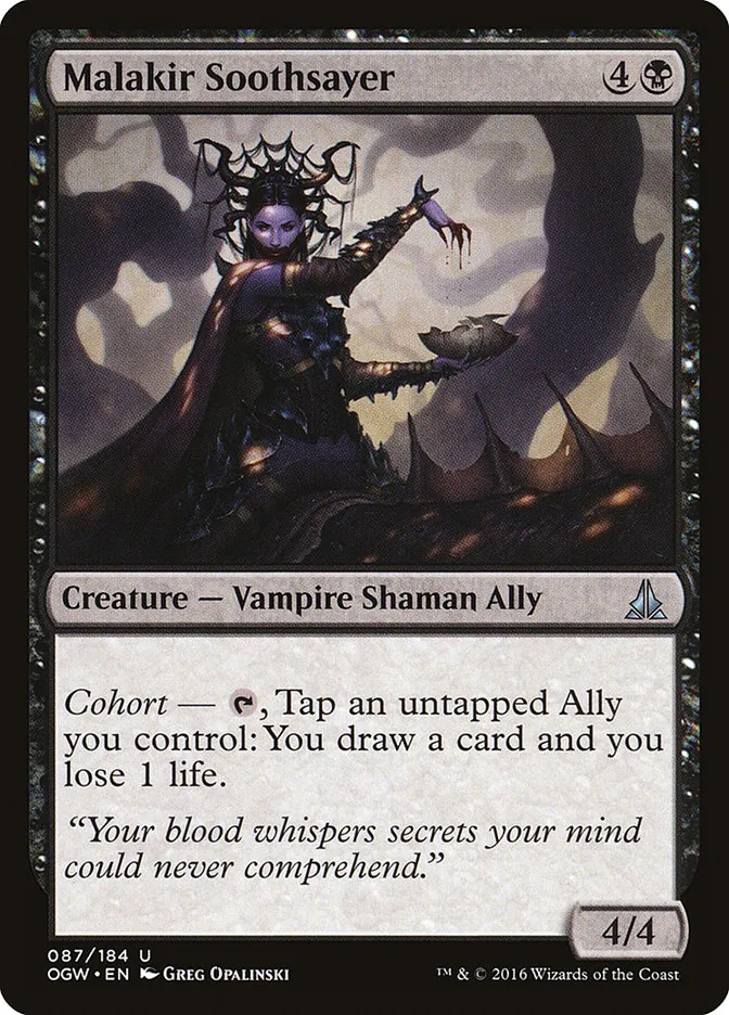 2016 Oath of the Gatewatch Malakir Soothsayer #87 uncommon card image