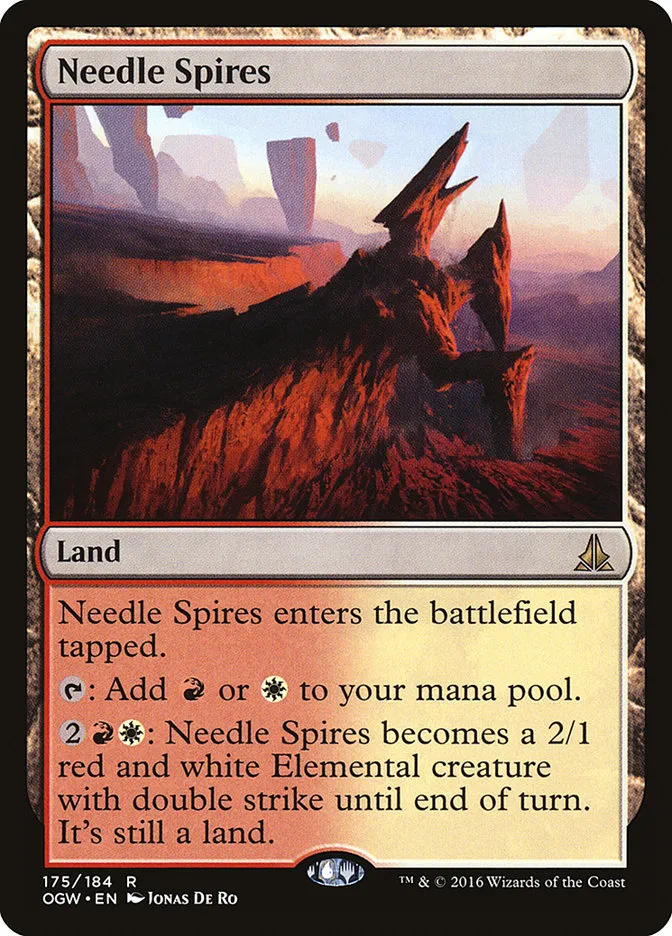 2016 Oath of the Gatewatch Needle Spires #175 rare card image