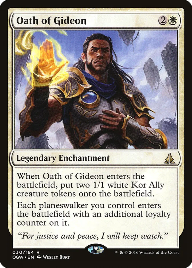 2016 Oath of the Gatewatch Oath of Gideon rare #30 rare card image