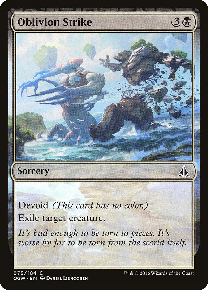 2016 Oath of the Gatewatch Oblivion Strike #75 common card image
