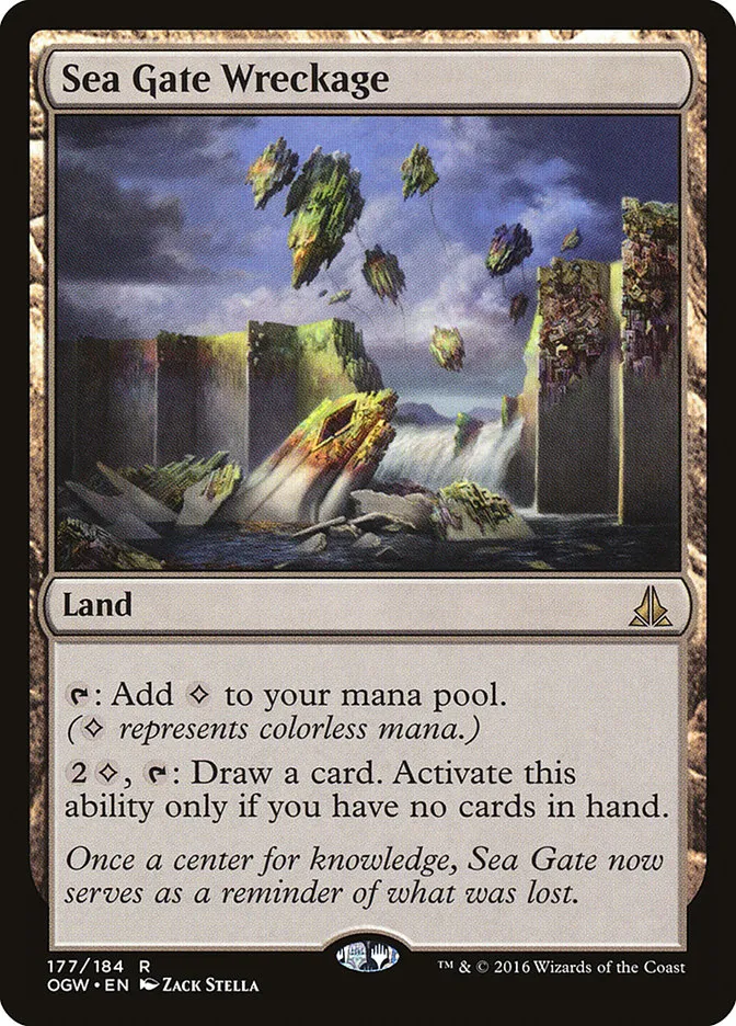 2016 Oath of the Gatewatch Sea Gate Wreckage #177 rare card image