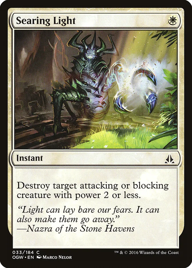 2016 Oath of the Gatewatch Searing Light common #33 common card image
