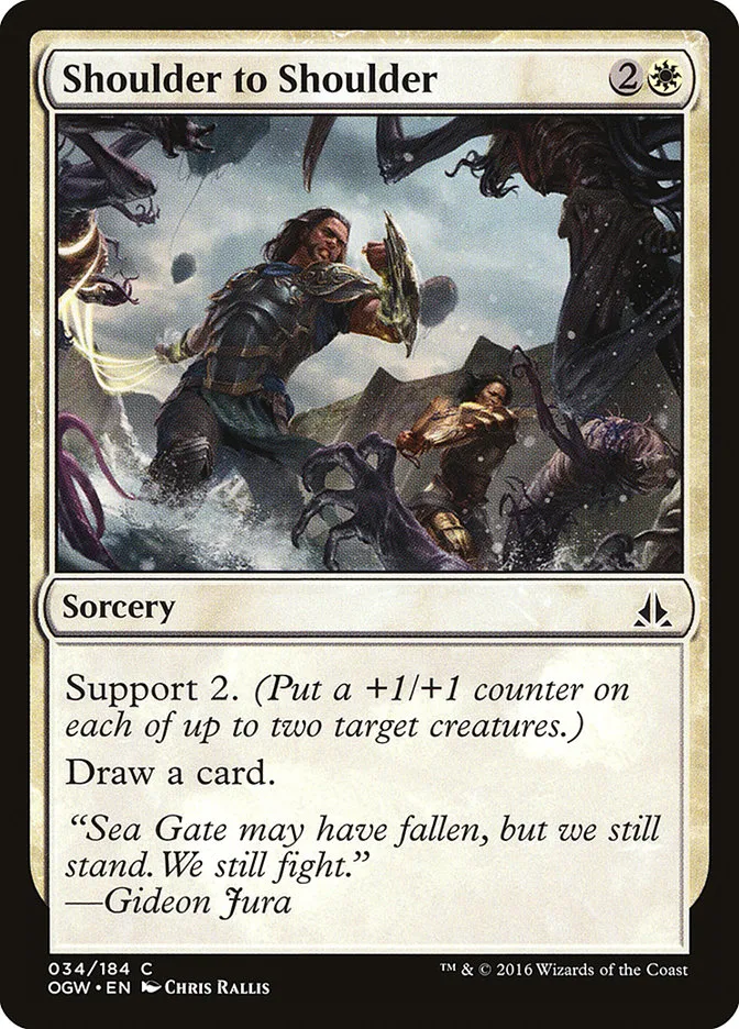 2016 Oath of the Gatewatch Shoulder to Shoulder common #34 common card image