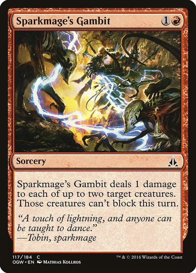 2016 Oath of the Gatewatch Sparkmage's Gambit #117 common card image