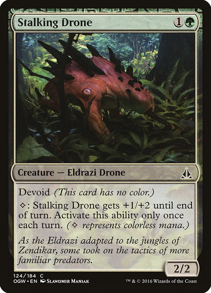 2016 Oath of the Gatewatch Stalking Drone #124 common card image