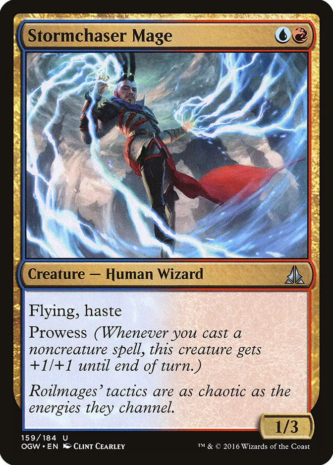 2016 Oath of the Gatewatch Stormchaser Mage #159 uncommon card image