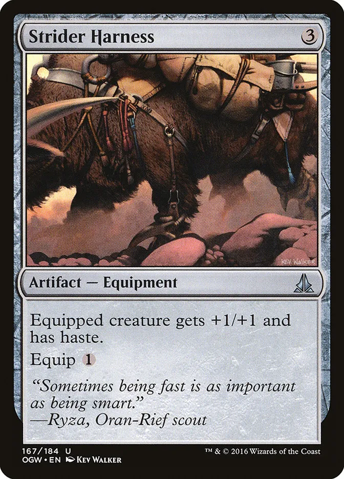 2016 Oath of the Gatewatch Strider Harness #167 uncommon card image