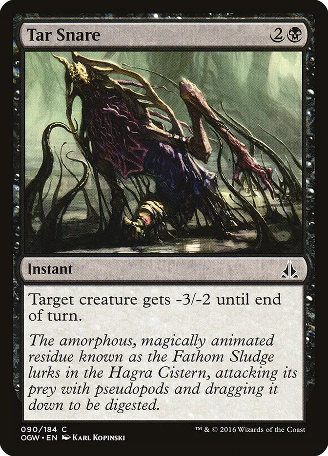 2016 Oath of the Gatewatch Tar Snare #90 common card image