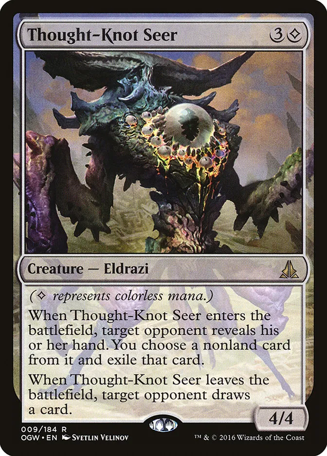 2016 Oath of the Gatewatch Thought-Knot Seer rare #9 rare card image
