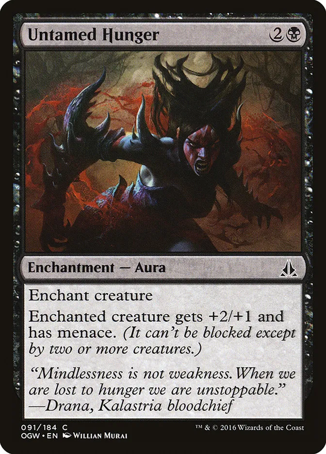 2016 Oath of the Gatewatch Untamed Hunger #91 common card image