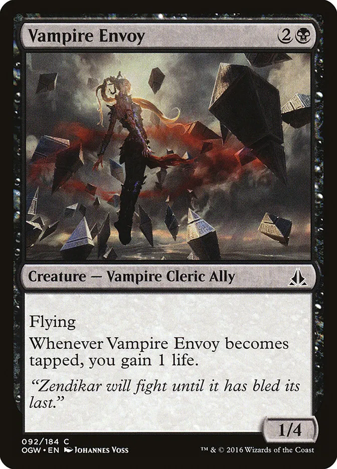 2016 Oath of the Gatewatch Vampire Envoy #92 common card image