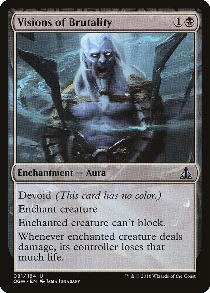 2016 Oath of the Gatewatch Visions of Brutality #81 uncommon card image