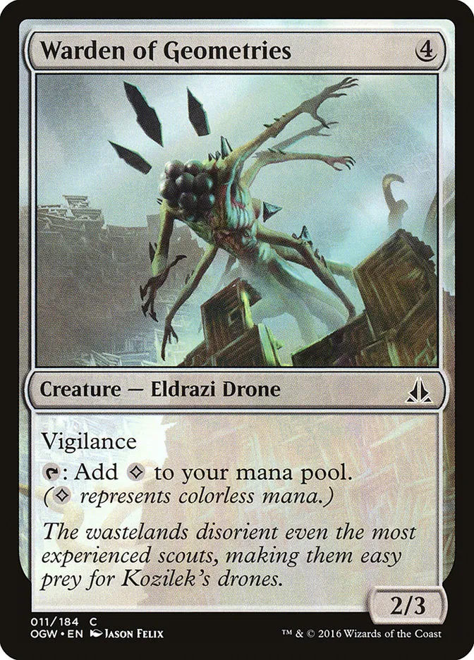2016 Oath of the Gatewatch Warden of Geometries common #11 common card image