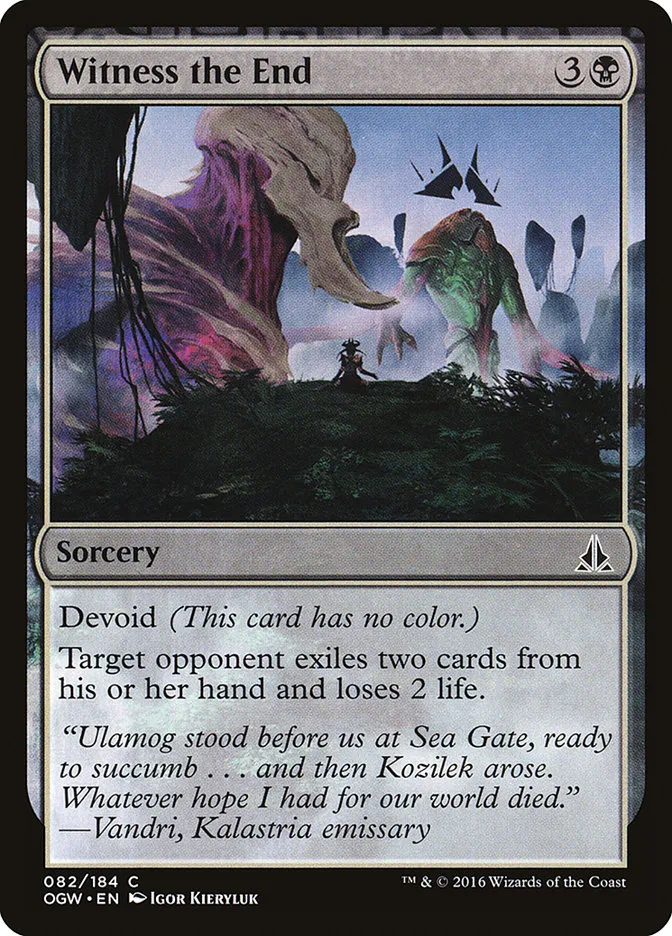 2016 Oath of the Gatewatch Witness the End #82 common card image