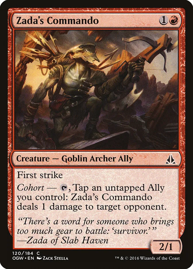 2016 Oath of the Gatewatch Zada's Commando #120 common card image