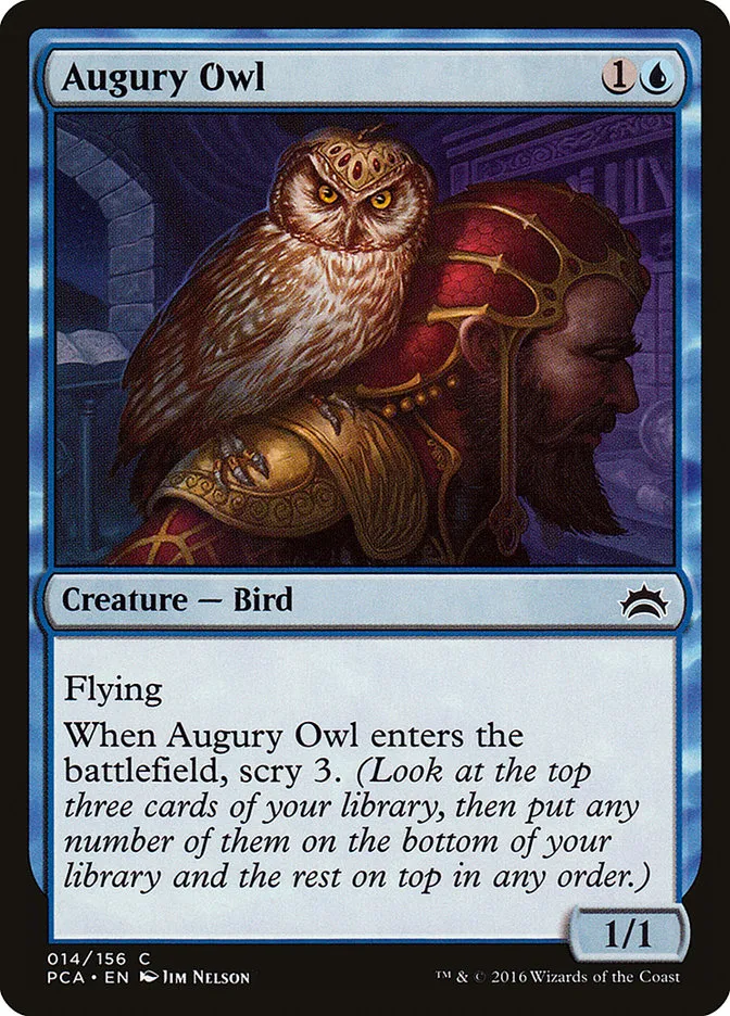 2016 Planechase Anthology Augury Owl common #14 common card image