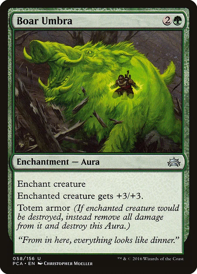 2016 Planechase Anthology Boar Umbra #58 uncommon card image
