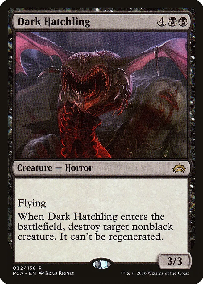 2016 Planechase Anthology Dark Hatchling rare #32 rare card image