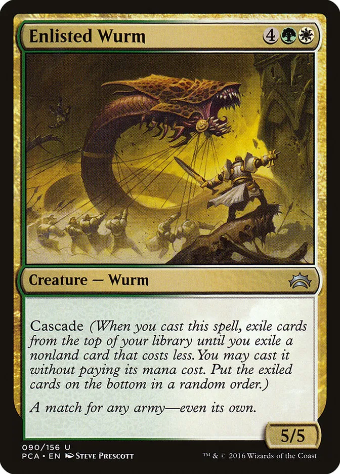 2016 Planechase Anthology Enlisted Wurm #90 uncommon card image