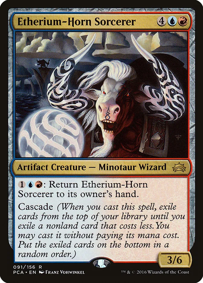 2016 Planechase Anthology Etherium-Horn Sorcerer #91 rare card image