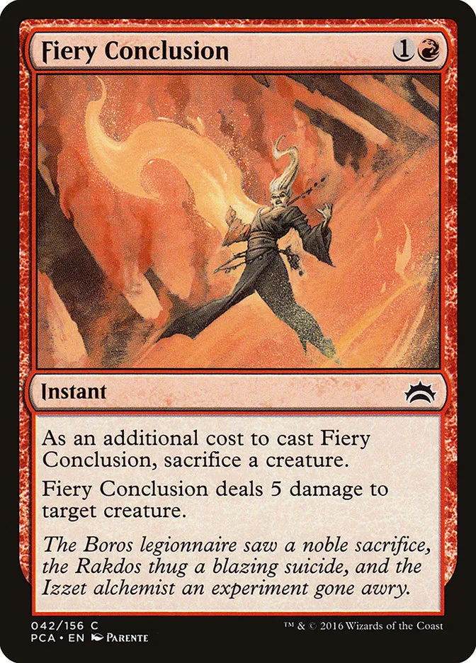 2016 Planechase Anthology Fiery Conclusion common #42 common card image