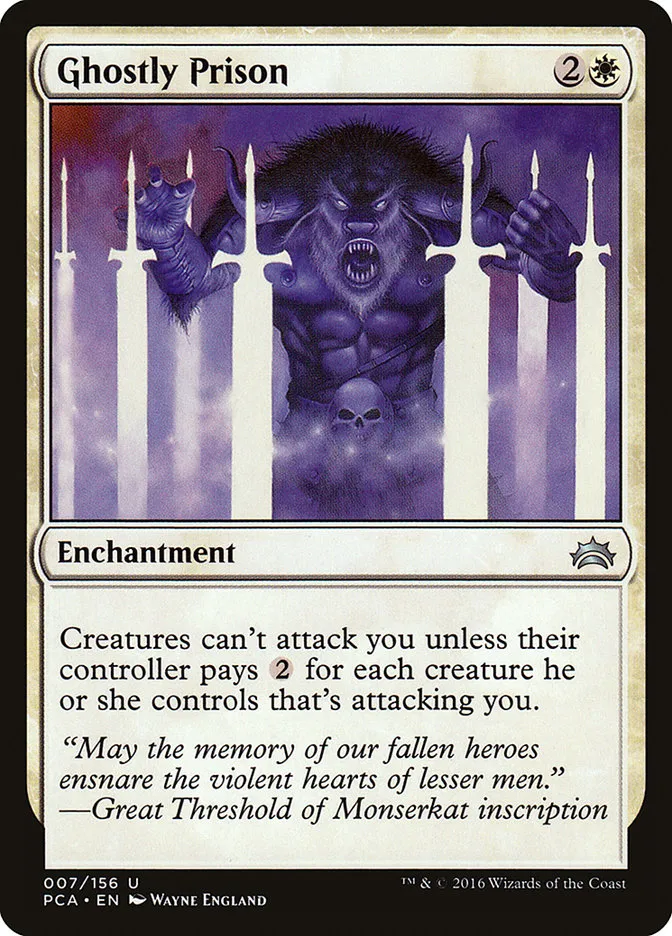 2016 Planechase Anthology Ghostly Prison uncommon #7 uncommon card image
