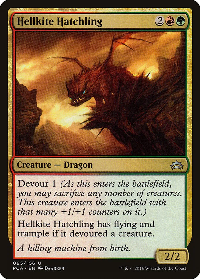 2016 Planechase Anthology Hellkite Hatchling uncommon #95 uncommon card image