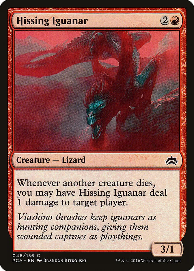 2016 Planechase Anthology Hissing Iguanar #46 common card image