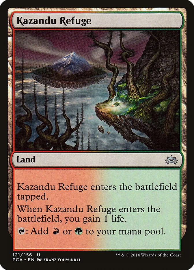2016 Planechase Anthology Kazandu Refuge #121 uncommon card image