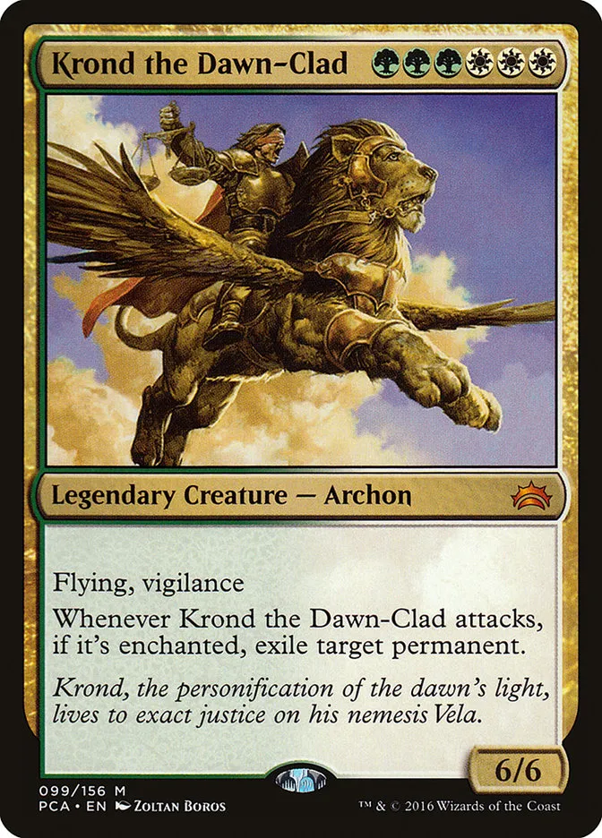 2016 Planechase Anthology Krond the Dawn-Clad #99 mythic card image