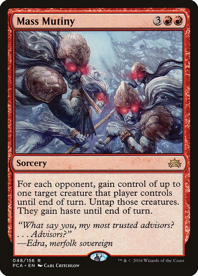 2016 Planechase Anthology Mass Mutiny rare #48 rare card image