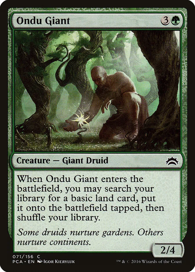 2016 Planechase Anthology Ondu Giant common #71 common card image
