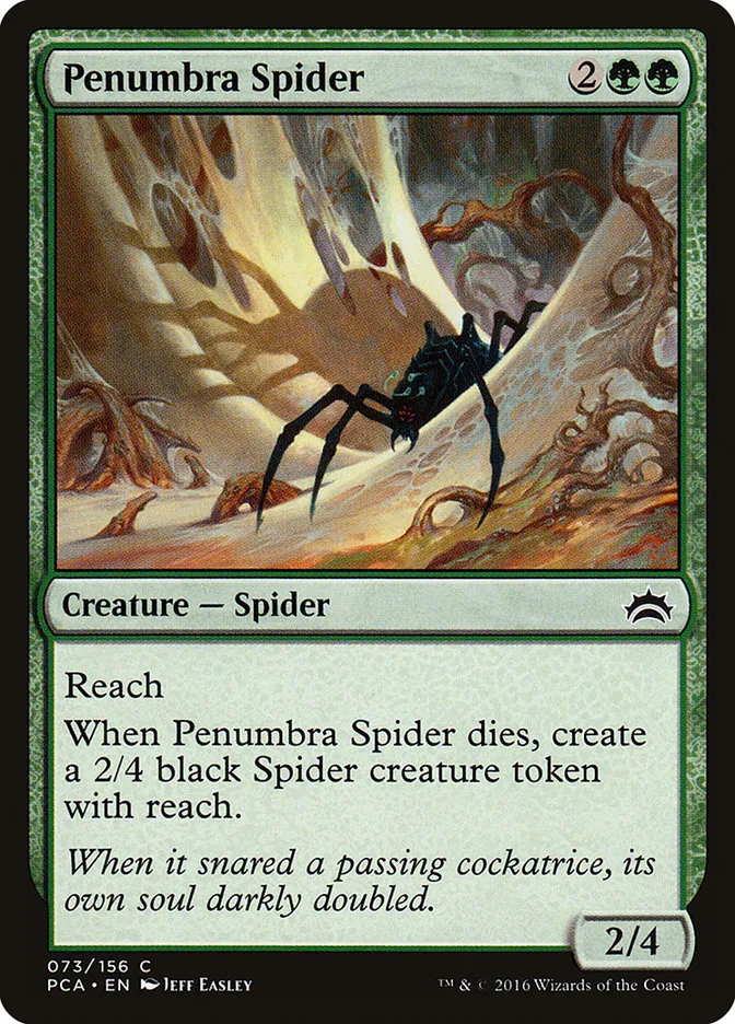 2016 Planechase Anthology Penumbra Spider common #73 common card image