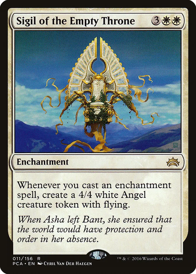 2016 Planechase Anthology Sigil of the Empty Throne #11 rare card image