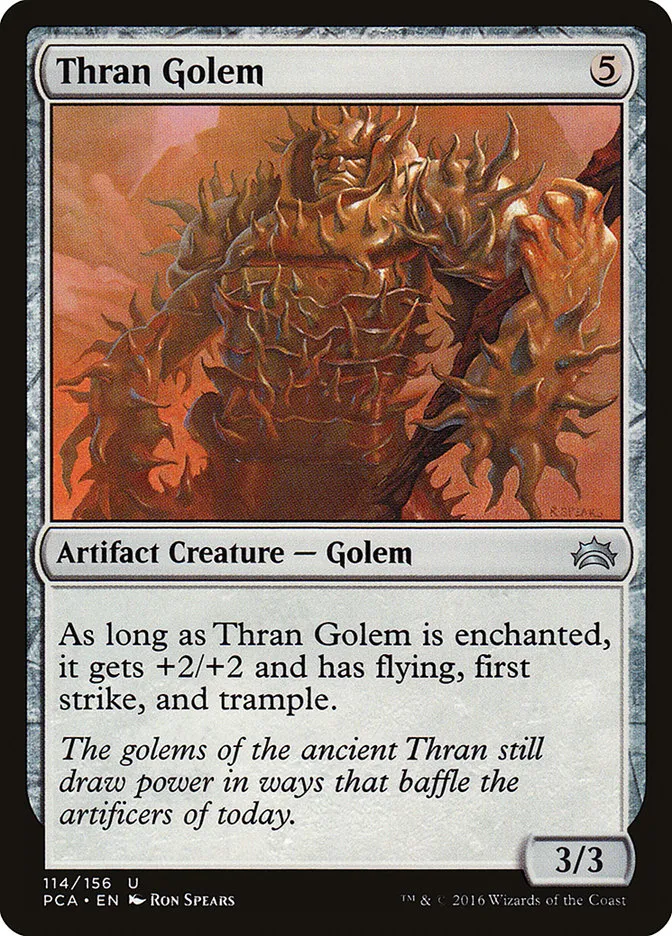 2016 Planechase Anthology Thran Golem uncommon #114 uncommon card image