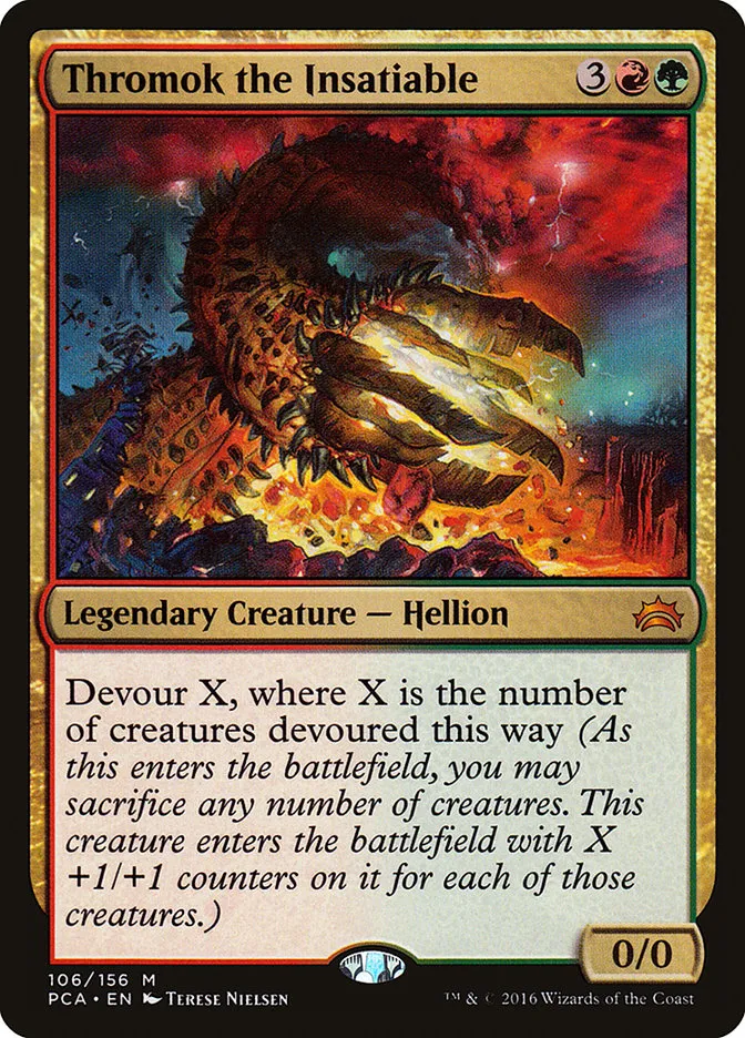 2016 Planechase Anthology Thromok the Insatiable mythic #106 mythic card image