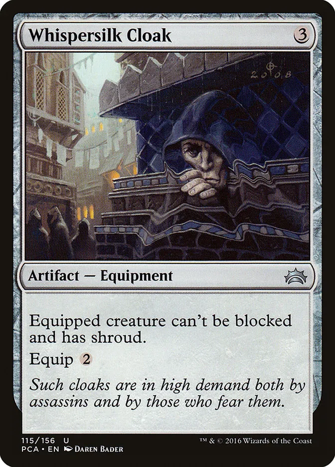 2016 Planechase Anthology Whispersilk Cloak #115 uncommon card image