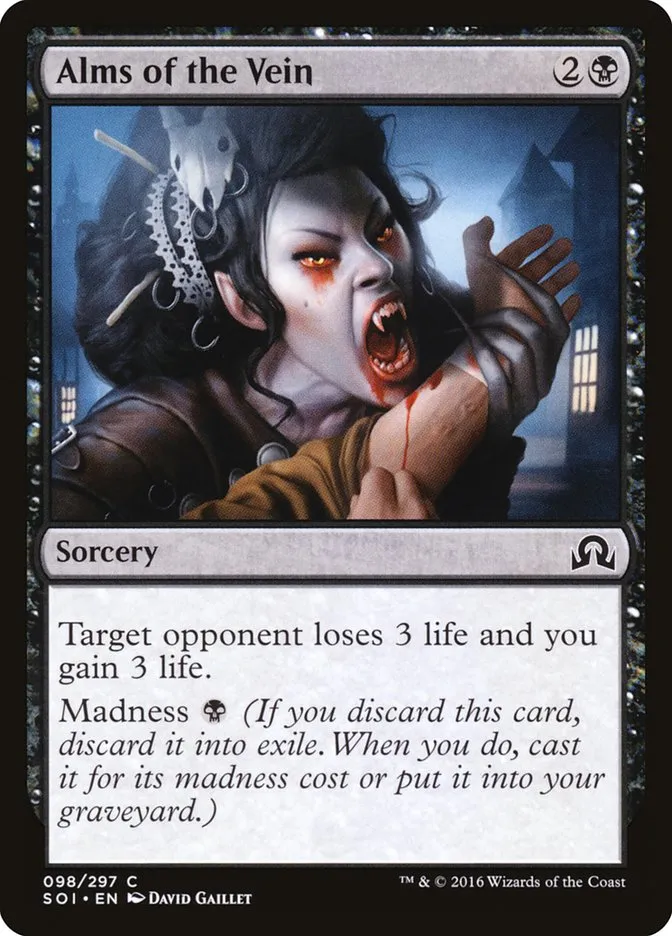 2016 Shadows over Innistrad Alms of the Vein common #98 common card image