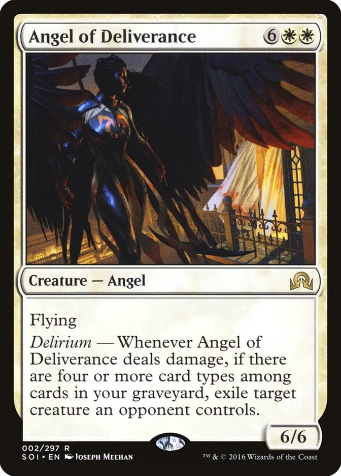 2016 Shadows over Innistrad Angel of Deliverance rare #2 rare card image