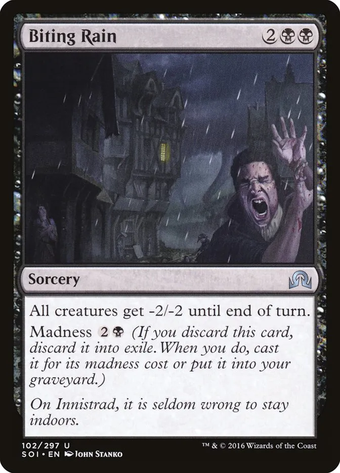 2016 Shadows over Innistrad Biting Rain uncommon #102 uncommon card image