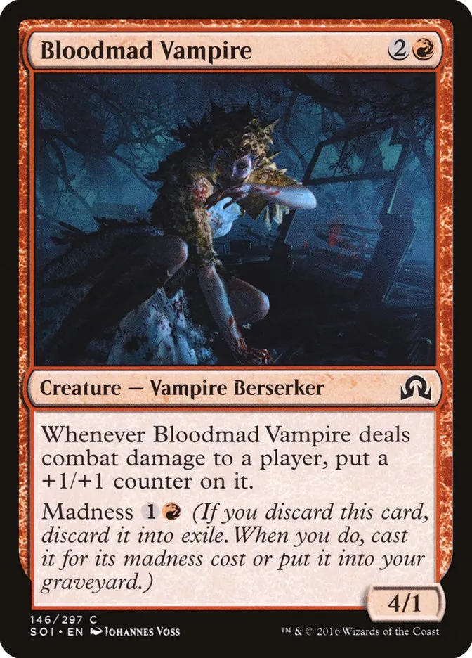 2016 Shadows over Innistrad Bloodmad Vampire common #146 common card image