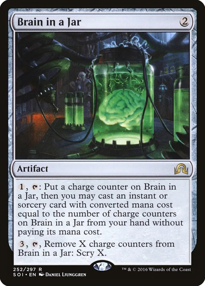 2016 Shadows over Innistrad Brain in a Jar rare #252 rare card image