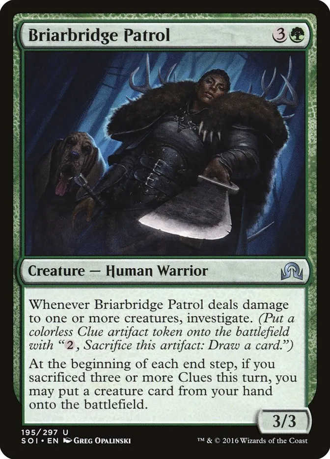 2016 Shadows over Innistrad Briarbridge Patrol #195 uncommon card image